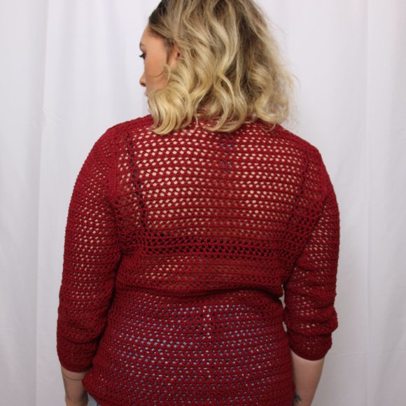 Knit Crochet Cardigan by Eddie Bauer - Picture 5 of 5